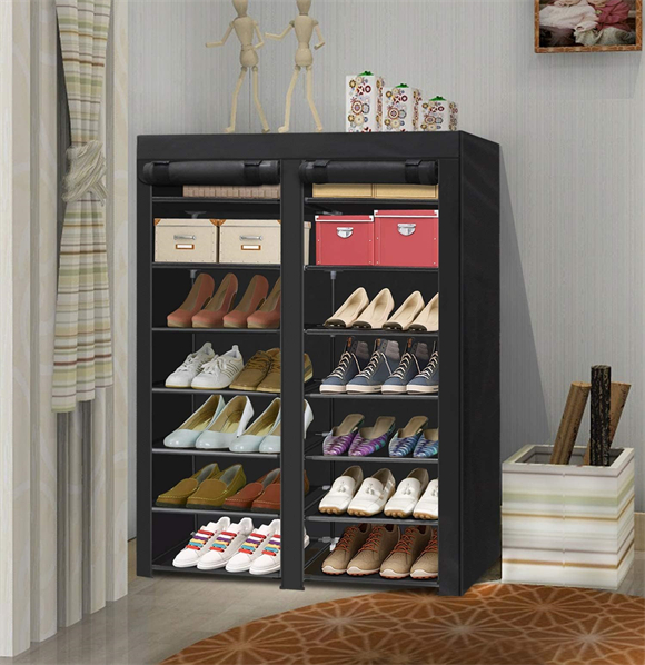 Shoe rack with cover